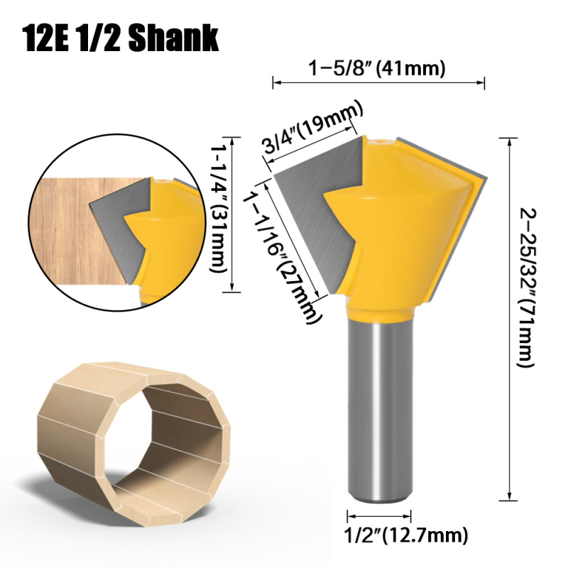 Koka frēze Hibiscus Jincheng — 3 gabalu komplekts, daudzpusīgs dizains, saderīga ar dažādām iekārtām, apstrādā koksu/MDF/sintētiskas plāksnes/laminātu, licencēta privātā zīme
