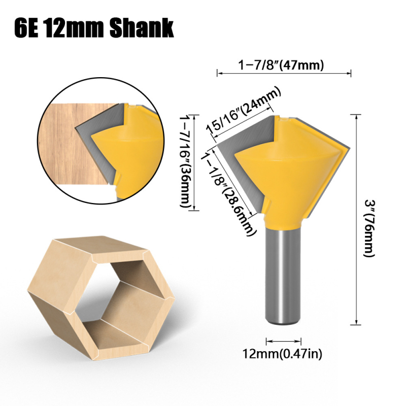 Koka frēze Hibiscus Jincheng — 3 gabalu komplekts, daudzpusīgs dizains, saderīga ar dažādām iekārtām, apstrādā koksu/MDF/sintētiskas plāksnes/laminātu, licencēta privātā zīme