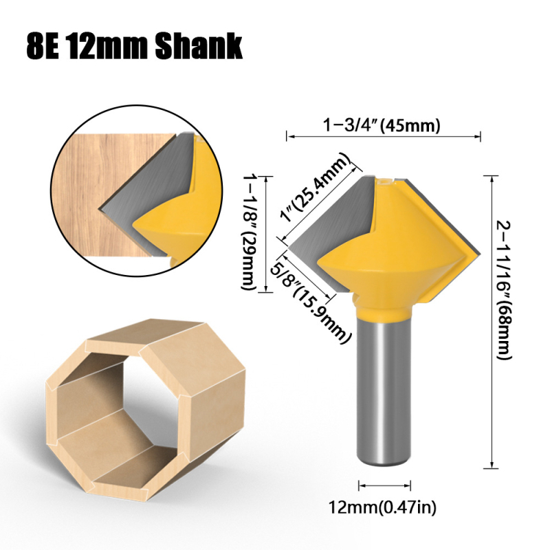 Koka frēze Hibiscus Jincheng — 3 gabalu komplekts, daudzpusīgs dizains, saderīga ar dažādām iekārtām, apstrādā koksu/MDF/sintētiskas plāksnes/laminātu, licencēta privātā zīme