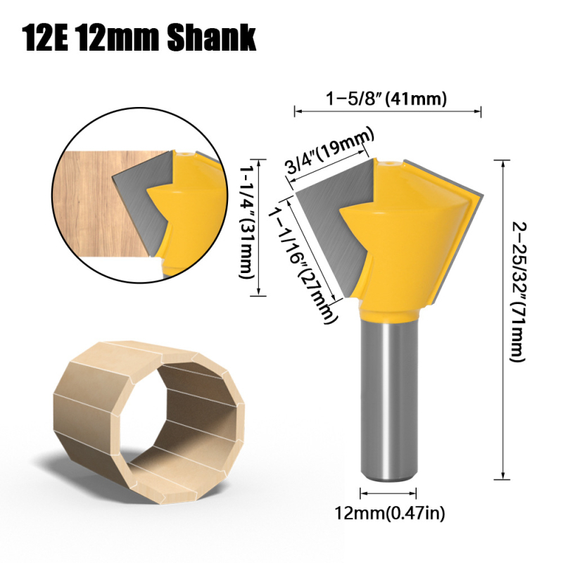 Koka frēze Hibiscus Jincheng — 3 gabalu komplekts, daudzpusīgs dizains, saderīga ar dažādām iekārtām, apstrādā koksu/MDF/sintētiskas plāksnes/laminātu, licencēta privātā zīme