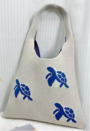 Tkaná taška cez rameno s korejským retro výrezom, horizontálny štvorcový tvar, polyester, otvorené horné otváranie, vnútorné vrecká na telefón, notebook a kameru