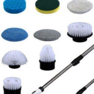 Ηλεκτρική βούρτσα καθαρισμού WZ, φορητή, ασύρματη φόρτιση, πολυλειτουργική με μακριά και κοντή κεφαλή για δάπεδα, ABS+φλάνελ