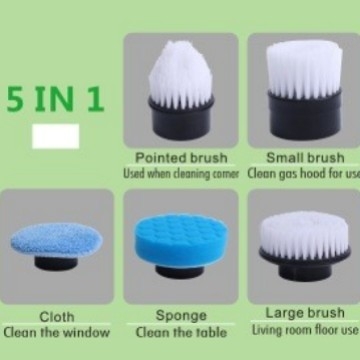 Ηλεκτρική βούρτσα καθαρισμού WZ, φορητή, ασύρματη φόρτιση, πολυλειτουργική με μακριά και κοντή κεφαλή για δάπεδα, ABS+φλάνελ