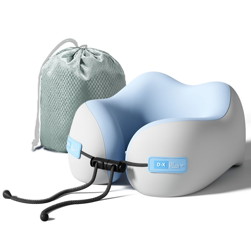 Atminties putų U formos kelioninis kaklo pagalvėlis, poliesterio audinys, lengvas iki 0,5 kg