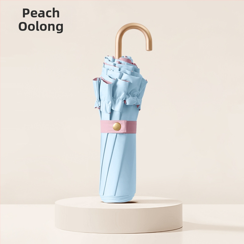 Sulankstomas skėtis su 8 briaunomis, UPF >50, 190T audinys atsparus smūgiams, lydinio kotelis, pluošto ribos