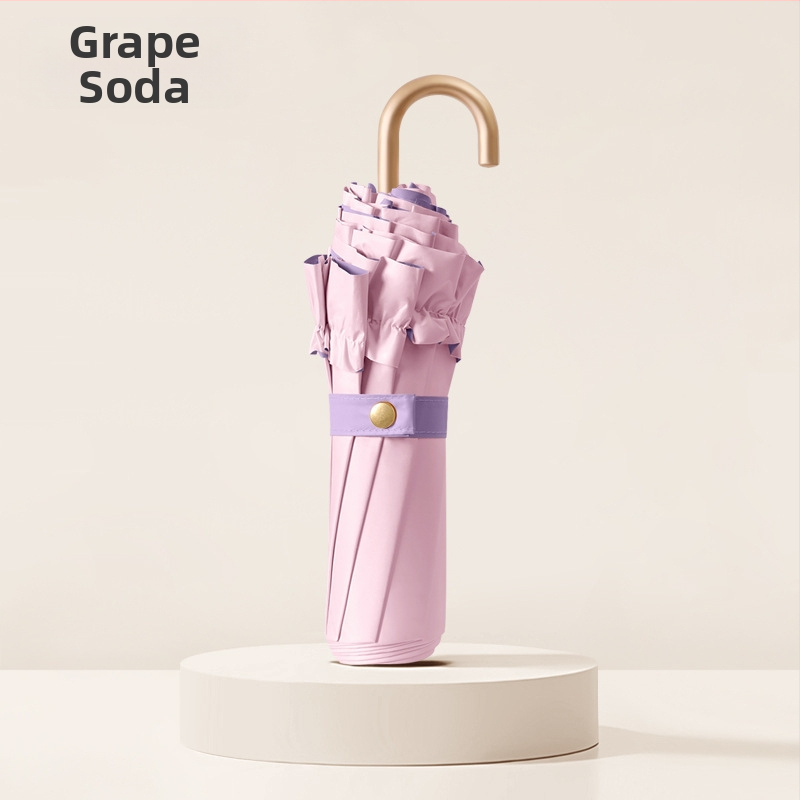 Sulankstomas skėtis su 8 briaunomis, UPF >50, 190T audinys atsparus smūgiams, lydinio kotelis, pluošto ribos