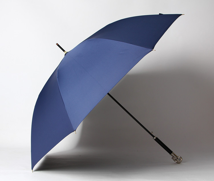 Чадър с дълга дръжка, ретро стил, 8-ребрен дизайн, автоматично отваряне, плат 210T, влакнести ребра, възможност за печат на лого