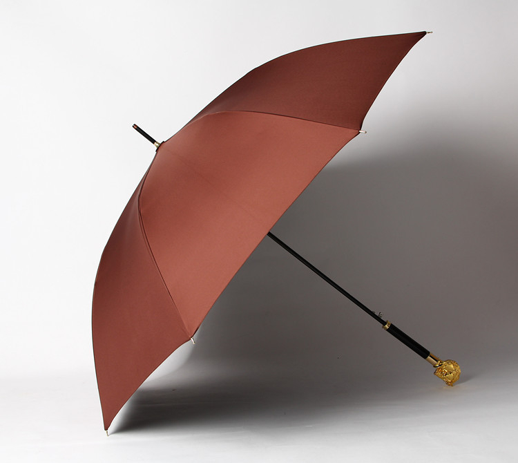 Чадър с дълга дръжка, ретро стил, 8-ребрен дизайн, автоматично отваряне, плат 210T, влакнести ребра, възможност за печат на лого