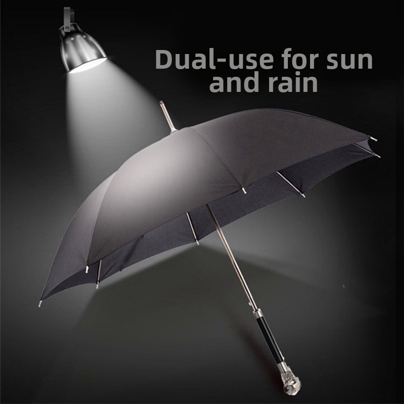 Чадър с дълга дръжка, ретро стил, 8-ребрен дизайн, автоматично отваряне, плат 210T, влакнести ребра, възможност за печат на лого