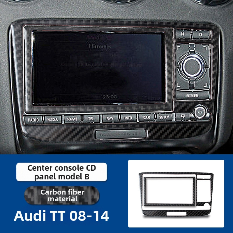 Audi TT (2008-2014) комплект за вътрешна модификация от истински карбон за интериора, с интеграция на централната конзола, повдигане на прозорците и компоненти за фарове; персонализация налична; печат на лого