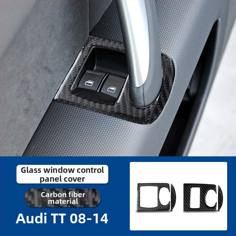 Audi TT (2008-2014) комплект за вътрешна модификация от истински карбон за интериора, с интеграция на централната конзола, повдигане на прозорците и компоненти за фарове; персонализация налична; печат на лого