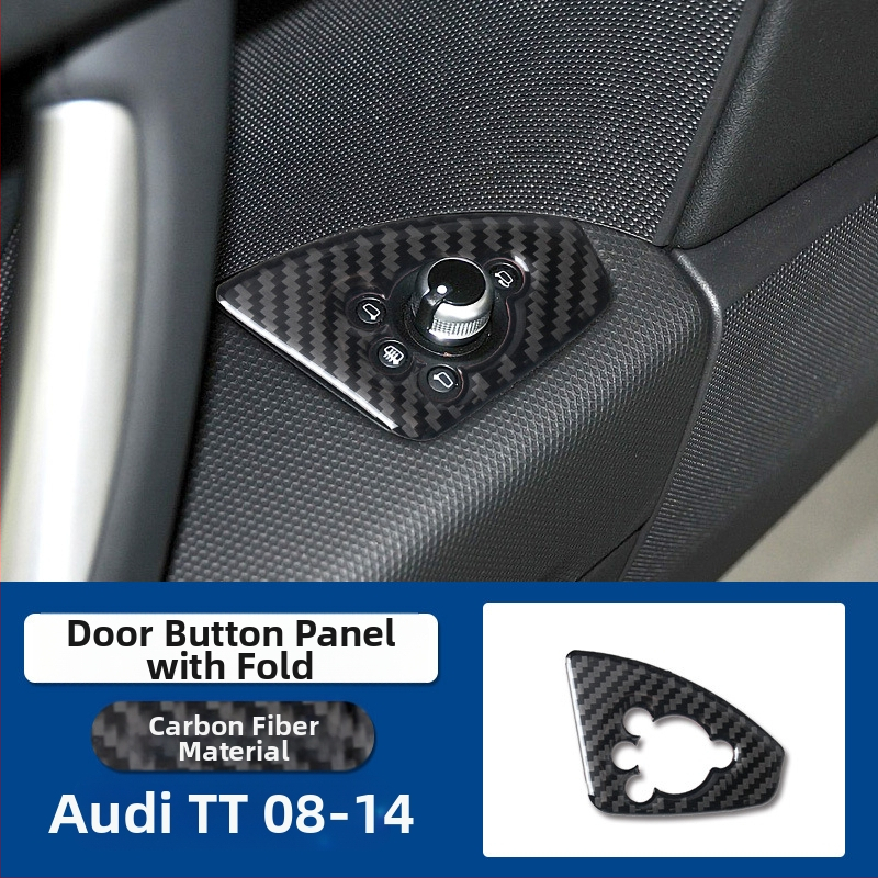 Audi TT (2008-2014) комплект за вътрешна модификация от истински карбон за интериора, с интеграция на централната конзола, повдигане на прозорците и компоненти за фарове; персонализация налична; печат на лого