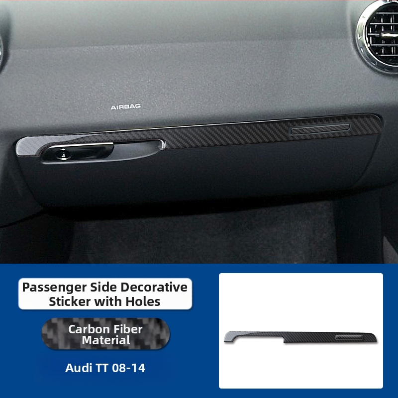 Audi TT (2008-2014) комплект за вътрешна модификация от истински карбон за интериора, с интеграция на централната конзола, повдигане на прозорците и компоненти за фарове; персонализация налична; печат на лого