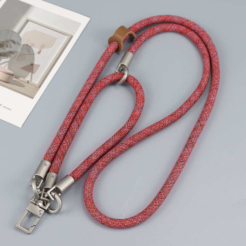 Телефонна каишка, 8 мм полиестер, ръчна изработка, унисекс, три начина на носене