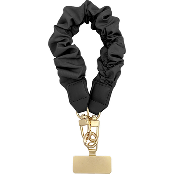 Дамски шнур за телефон с метална верига, диагонален кръстосващ дизайн, полиестерна корда, метална катарама, U‑образен привес