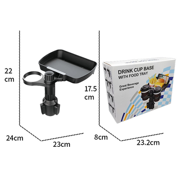 Περιστρεφόμενος δίσκος φαγητού για αυτοκίνητο, 360° περιστροφή, για ποτά και μπέργκερ, υλικό ABS, μοντέλο B09-1