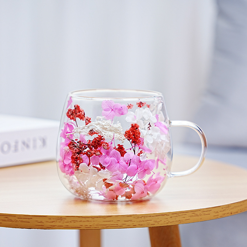 Кафе чаша с дръжка, двойна стена, високо боросиликатно стъкло, топлоустойчива