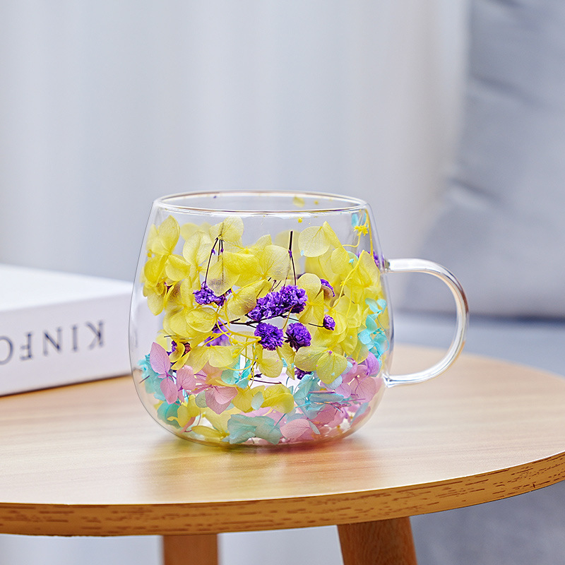 Кафе чаша с дръжка, двойна стена, високо боросиликатно стъкло, топлоустойчива