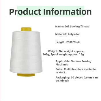 Siuvimo siūlas, didelio greičio, poliesterio spandeksas, South Village, drabužiams ir namų tekstilėms