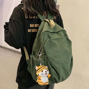 Unisex σακίδιο σε στυλ Harajuku-Korean για αναψυχή – εξωτερικό πολυεστέρας, επένδυση από καμβά