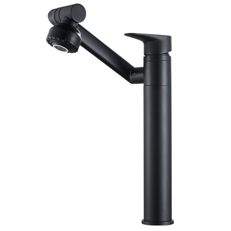 Slavina za umivaonik - nehrđajući čelik, miješanje tople i hladne vode, jednostruki dizajn, keramički uložak, montaža na ploču, 0–70°C