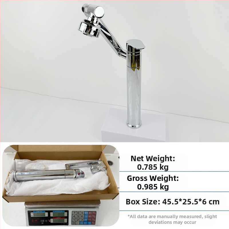 Slavina za umivaonik - nehrđajući čelik, miješanje tople i hladne vode, jednostruki dizajn, keramički uložak, montaža na ploču, 0–70°C