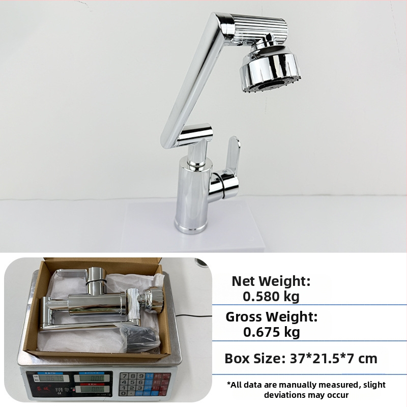 Slavina za umivaonik - nehrđajući čelik, miješanje tople i hladne vode, jednostruki dizajn, keramički uložak, montaža na ploču, 0–70°C