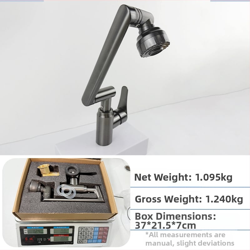 Slavina za umivaonik - nehrđajući čelik, miješanje tople i hladne vode, jednostruki dizajn, keramički uložak, montaža na ploču, 0–70°C