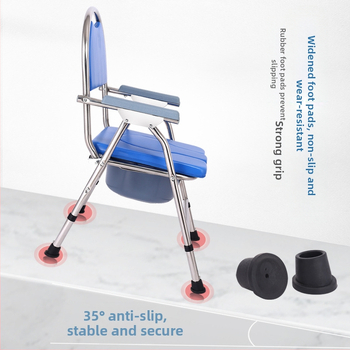 Καρέκλα τουαλέτας για ηλικιωμένους, φορητή και αναδιπλούμενη, μοντέλο G-0012, ανοξείδωτος χάλυβας — Ji Hangfu