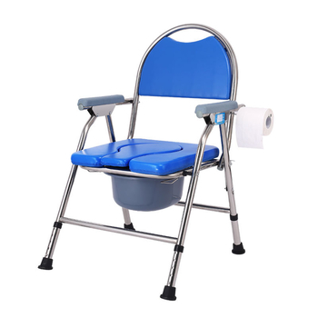 Καρέκλα τουαλέτας για ηλικιωμένους, φορητή και αναδιπλούμενη, μοντέλο G-0012, ανοξείδωτος χάλυβας — Ji Hangfu