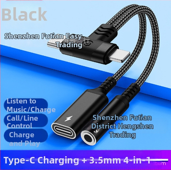 2-v-1 USB-C a Lightning audio NABÍJACÍ adaptér pre zariadenia Apple, Samsung a Google (model HS-118)