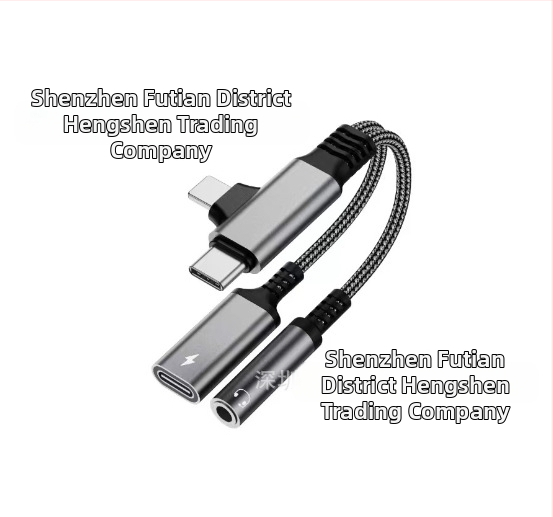 2-v-1 USB-C a Lightning audio NABÍJACÍ adaptér pre zariadenia Apple, Samsung a Google (model HS-118)