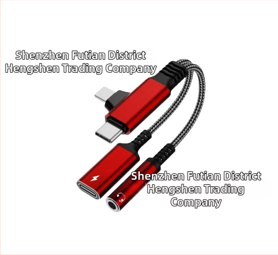 2-v-1 USB-C a Lightning audio NABÍJACÍ adaptér pre zariadenia Apple, Samsung a Google (model HS-118)