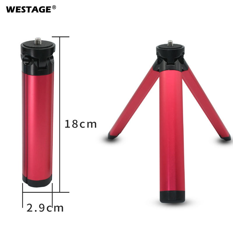 Επιτραπέζιο τρίποδο για κινητά τηλέφωνα και DSLR κάμερες; αλουμινένιο κράμα; φορτίο 2–5 kg; χωρίς γιμπάλ