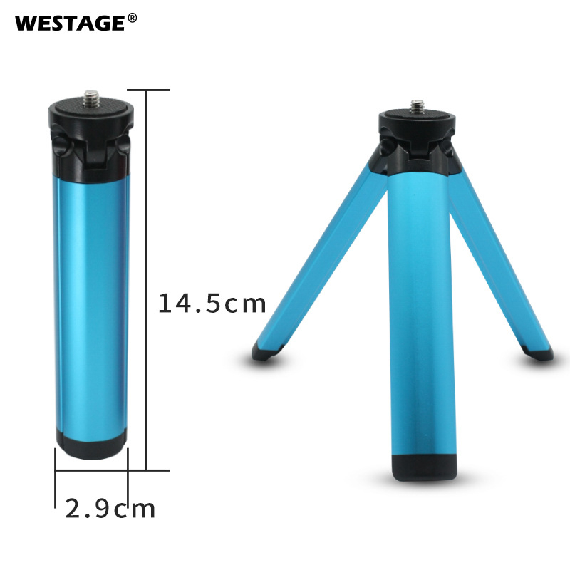 Επιτραπέζιο τρίποδο για κινητά τηλέφωνα και DSLR κάμερες; αλουμινένιο κράμα; φορτίο 2–5 kg; χωρίς γιμπάλ