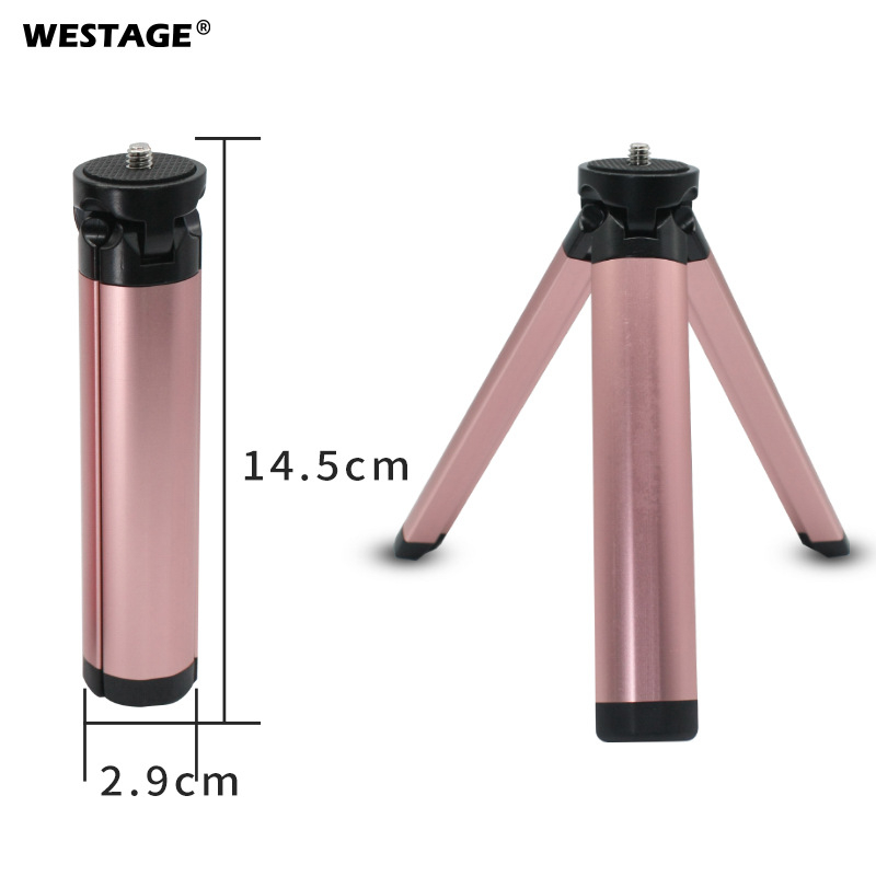 Επιτραπέζιο τρίποδο για κινητά τηλέφωνα και DSLR κάμερες; αλουμινένιο κράμα; φορτίο 2–5 kg; χωρίς γιμπάλ