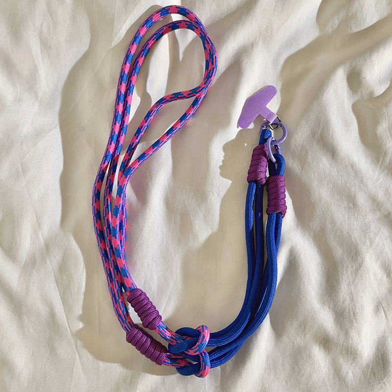 Ланярд за мобилен телефон, отделяем, многофункционален, нейлонова връв с метална катарама, полиестерна лента, анти-изгубване