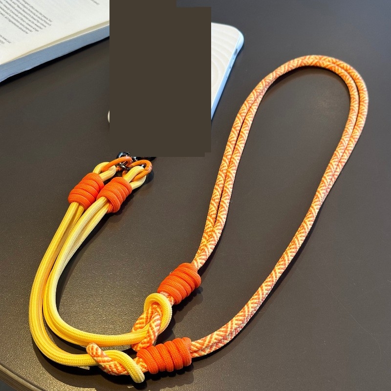 Ланярд за мобилен телефон, отделяем, многофункционален, нейлонова връв с метална катарама, полиестерна лента, анти-изгубване