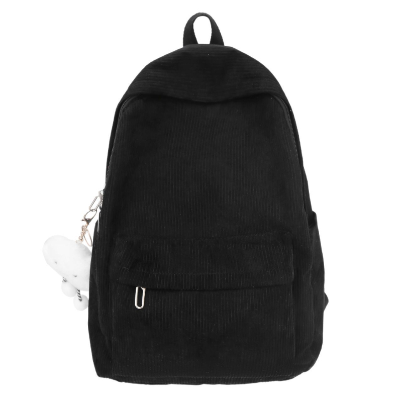 Corduroy školský batoh, objem 20–35 l, pre gymnázium, ľahký na každodenné používanie, s ohnutými ramennými popruhmi