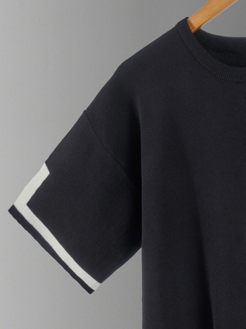 Color-block πλεκτό σετ κοστουμιού με πουλόβερ 3/4 μανίκια και φαρδιά παντελόνια, ύφασμα πολυεστέρα, 90–95% πολυεστέρας, καλοκαίρι 2023