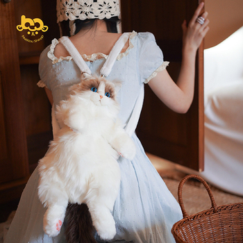 Wc0 Ragdoll katės kuprinė – pūkuotas žaislas-lėlė mergaitei