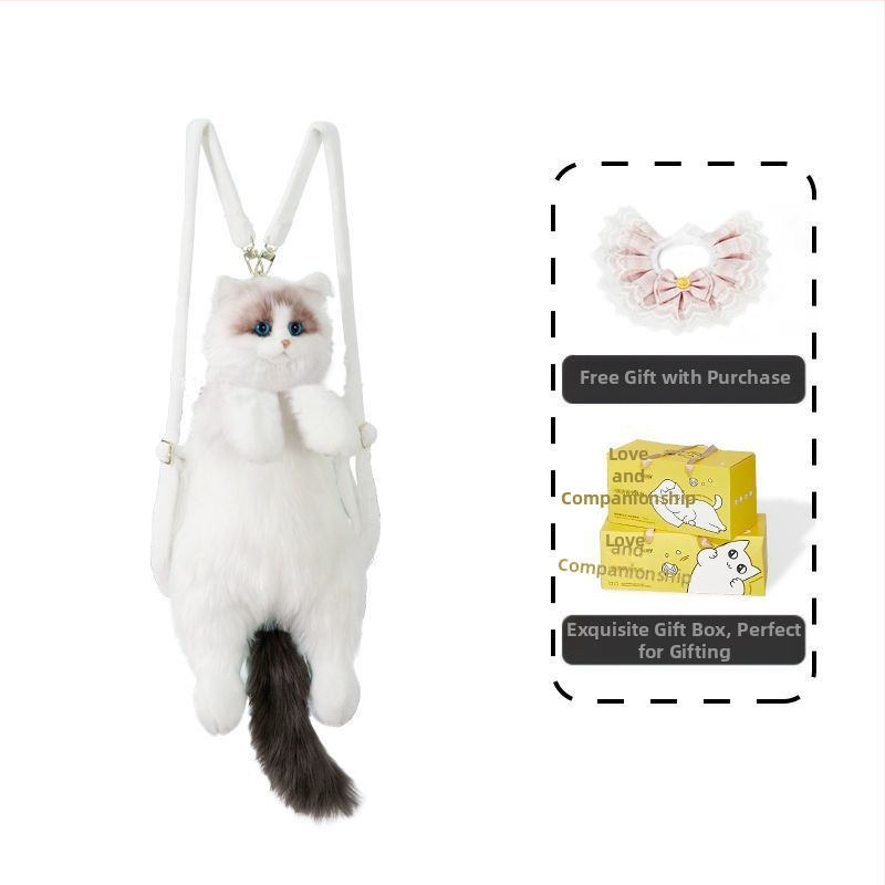 Wc0 Ragdoll katės kuprinė – pūkuotas žaislas-lėlė mergaitei