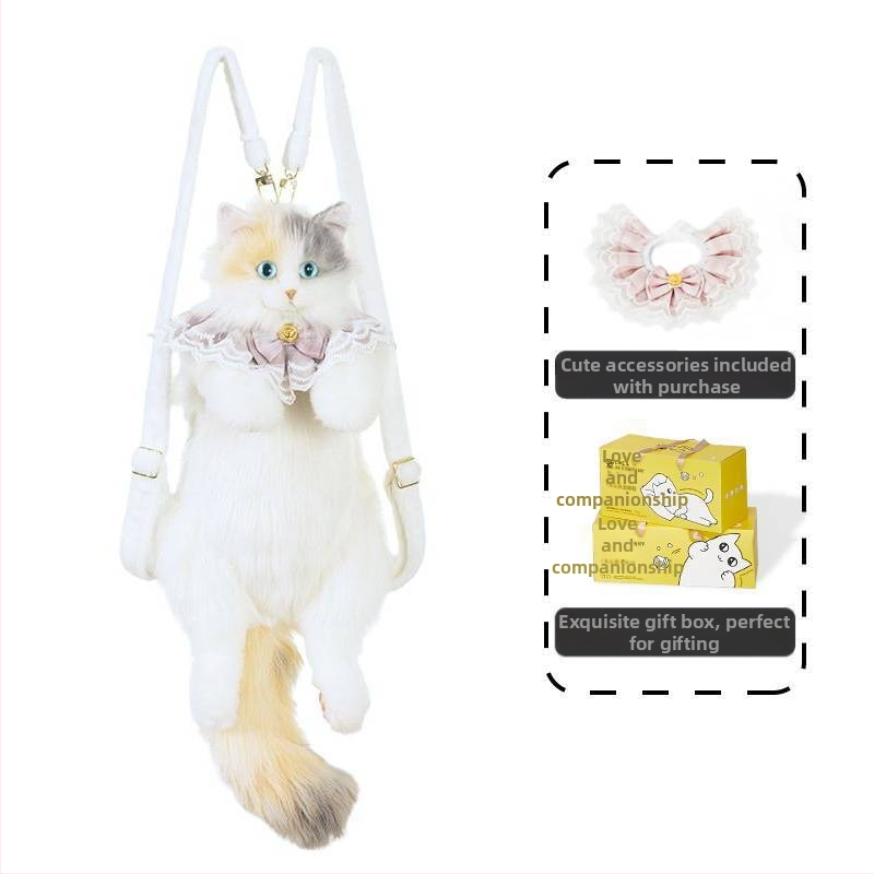 Wc0 Ragdoll katės kuprinė – pūkuotas žaislas-lėlė mergaitei