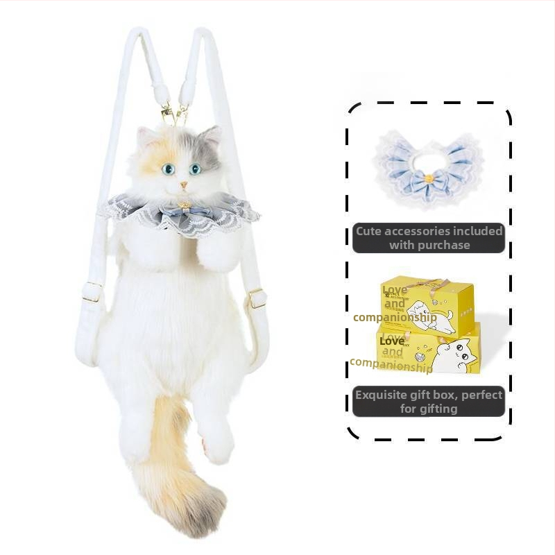 Wc0 Ragdoll katės kuprinė – pūkuotas žaislas-lėlė mergaitei