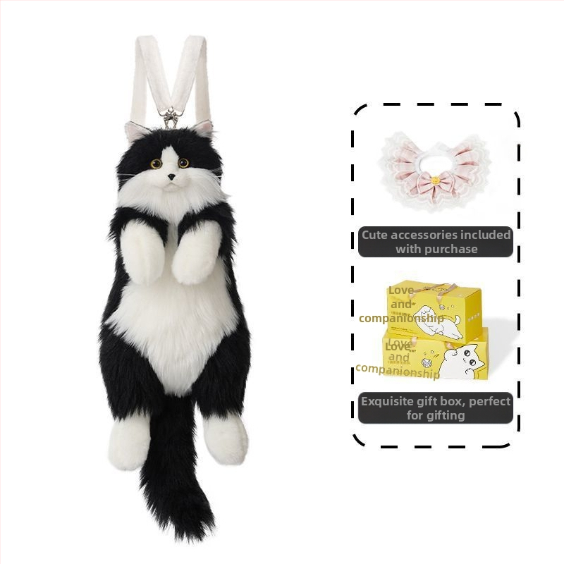 Wc0 Ragdoll katės kuprinė – pūkuotas žaislas-lėlė mergaitei