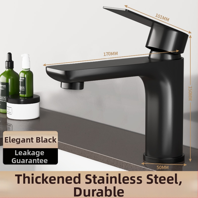 Lucky Cat universalus praustuvo čiaupas – keraminių disko vožtuvas, plastikinis korpusas, karštas/šaltas, 360° sukamas