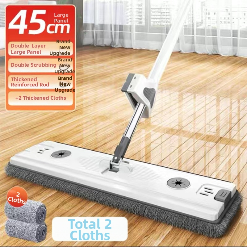 Plošni mop Thai shide – mikrovlakno, nehrđajući čelik, dehidracija 50–60%, Velcro tip držača prašine