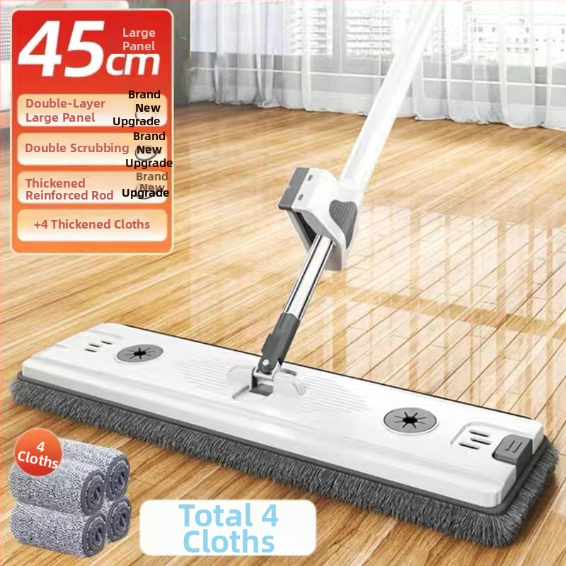 Plošni mop Thai shide – mikrovlakno, nehrđajući čelik, dehidracija 50–60%, Velcro tip držača prašine