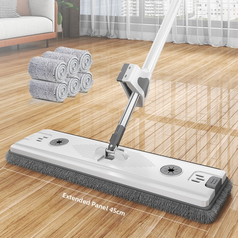 Plošni mop Thai shide – mikrovlakno, nehrđajući čelik, dehidracija 50–60%, Velcro tip držača prašine