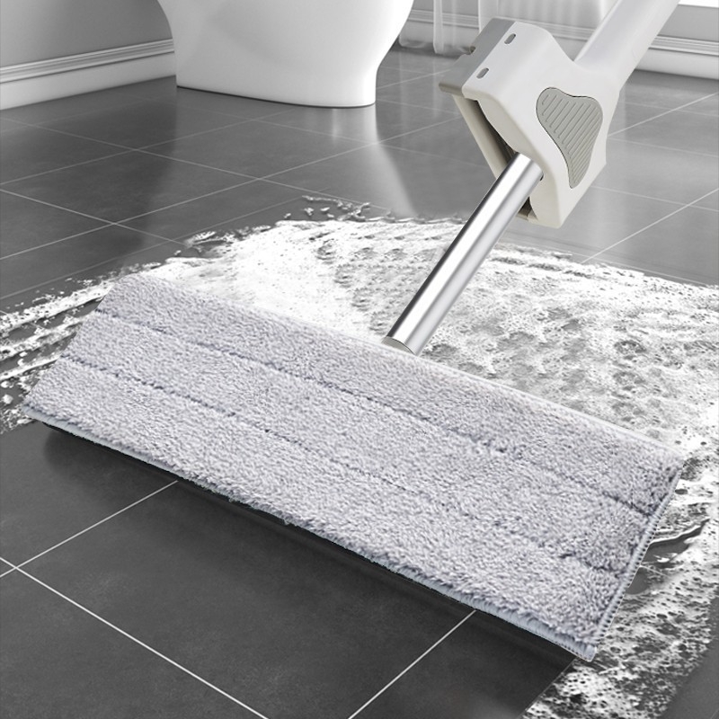 Plošni mop Thai shide – mikrovlakno, nehrđajući čelik, dehidracija 50–60%, Velcro tip držača prašine